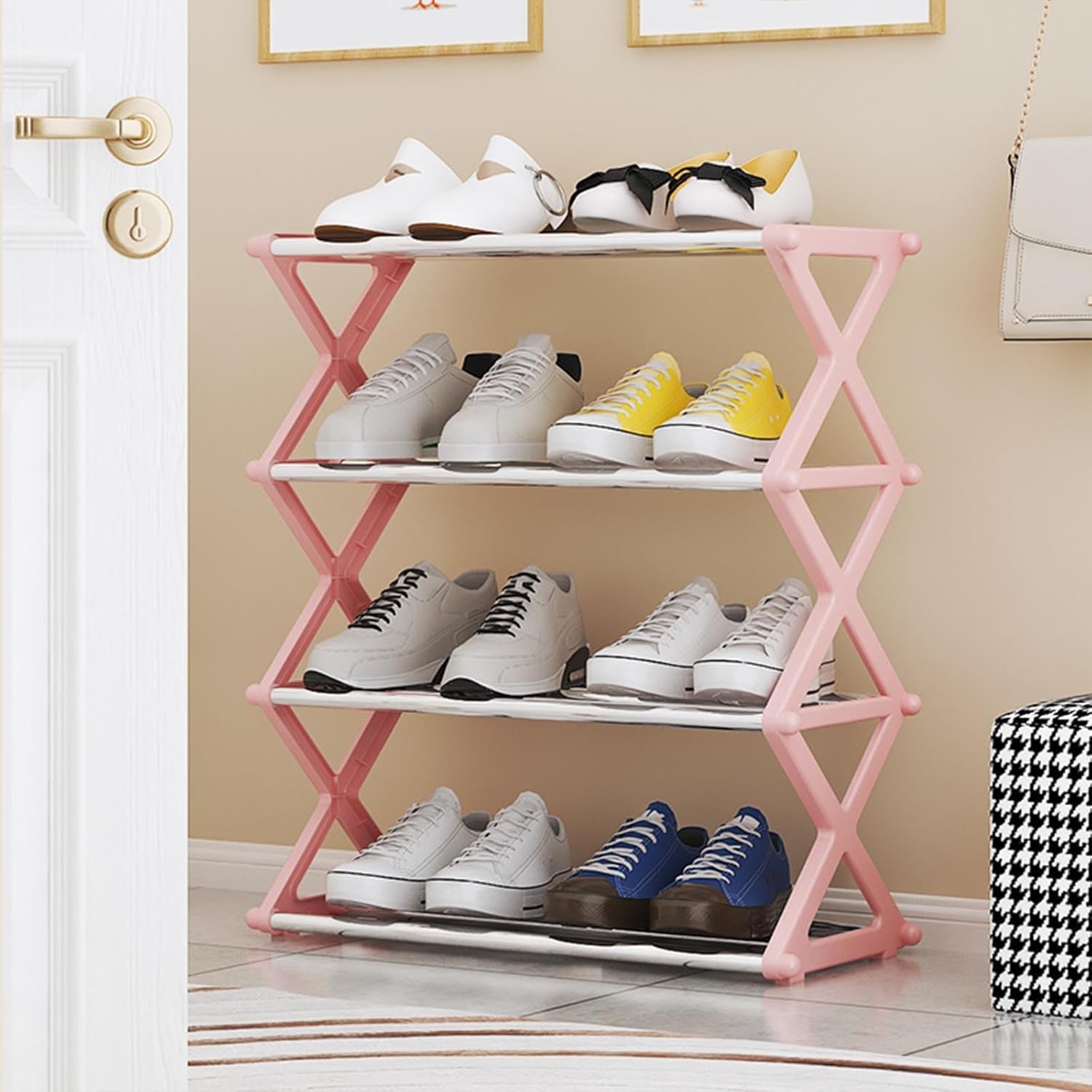 4 Layer X-Type Shoe Rack