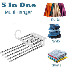 5 in 1 Stainless Steel Foldable Hanger