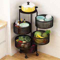 Premium 5 Layer Trolly Rotatable - Round