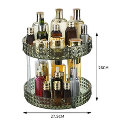 2 Layer Cosmetic Storage Organizer-Green