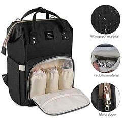 Large Capacity Baby Diaper Bag-Black