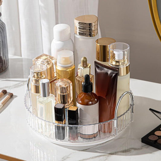 Rotating Makeup Organizer-White