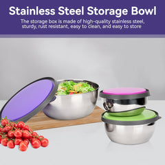 3 Pcs Stainless Steel Bowl Set