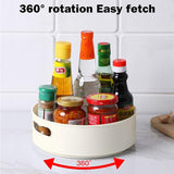 360 Rotating Kitchen Storage Tray (Off White)