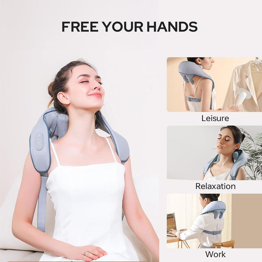 Electric Wearable Body Massager -Grey