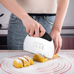 Stainless Steel Dough Scrapper (D-Shape)