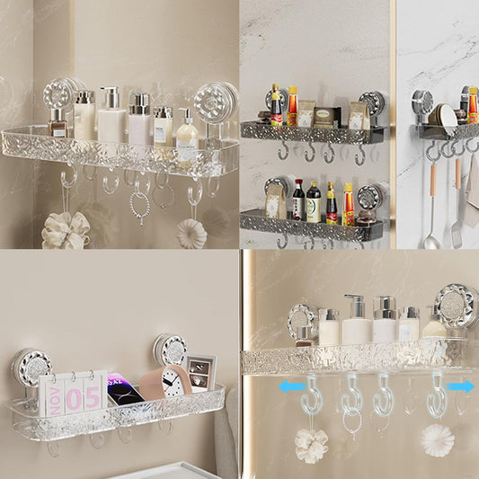 Luxury Style Glacier Pattern Suction Cup Shelf