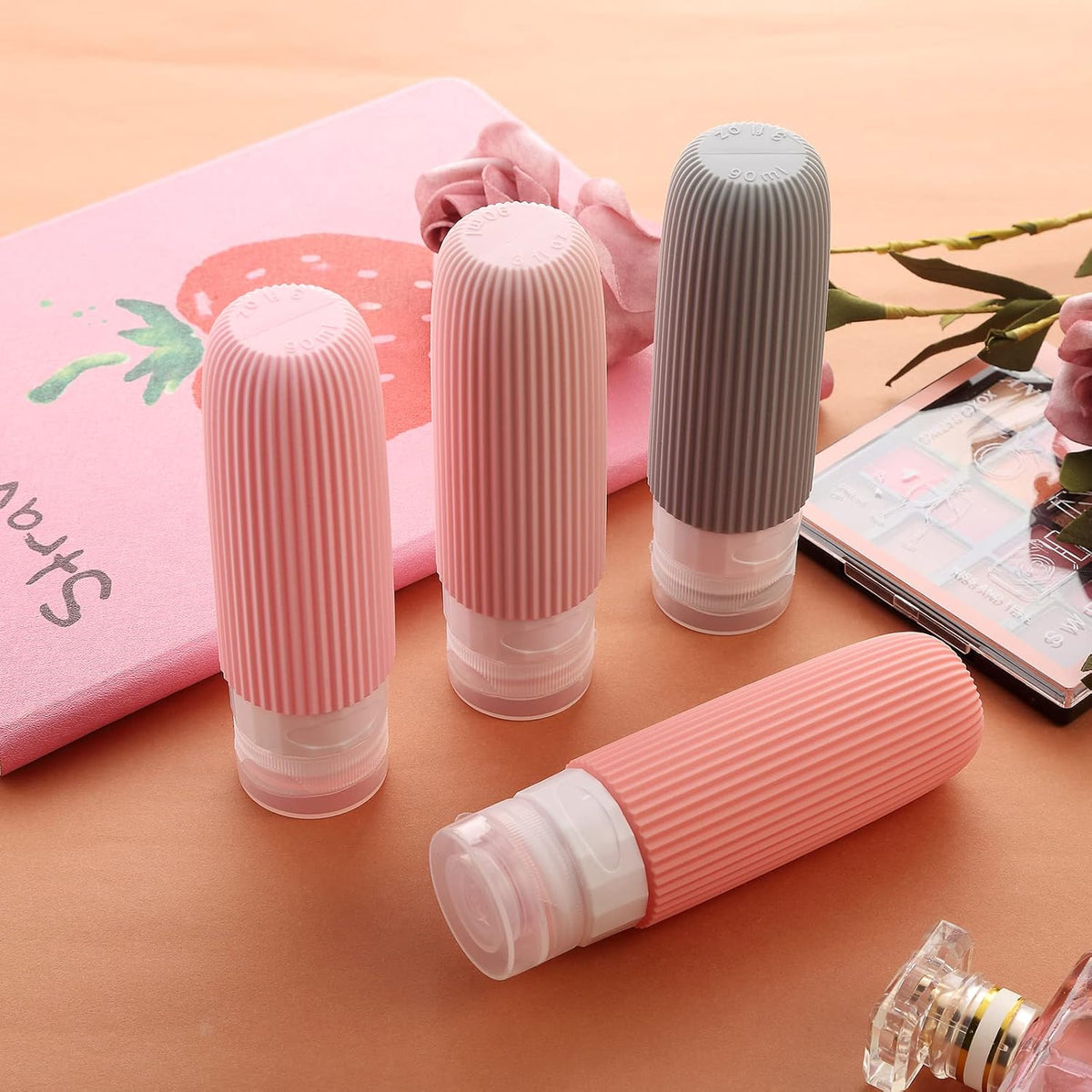 4 Pcs Silicone Travel Bottle