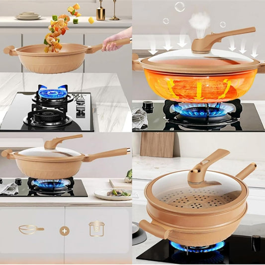 2 in 1 Pressure Steamer Wok