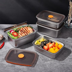 4 Pcs Stainless Steel Food Container