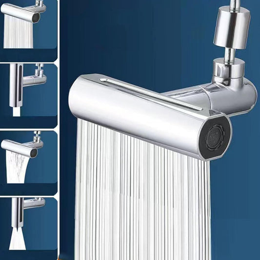 4 in 1 Waterfall Kitchen Faucet, 360° Swivel Faucet