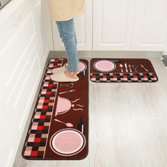 Pair of Non-Slip Kitchen Mat-D3