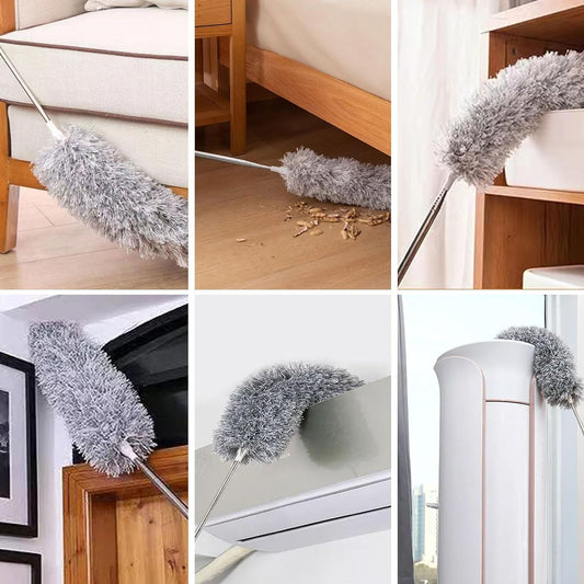 Extendable Microfiber Feather Duster-Grey