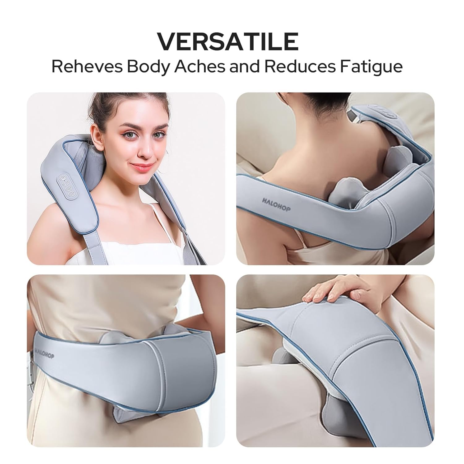 Electric Wearable Body Massager -Grey