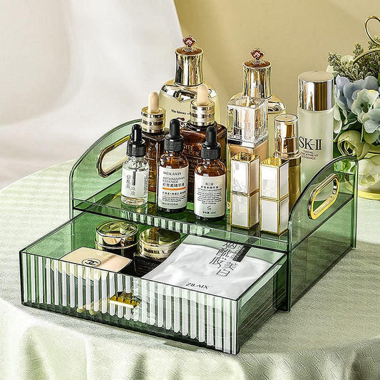 2-Tier Luxury Makeup Box-Green