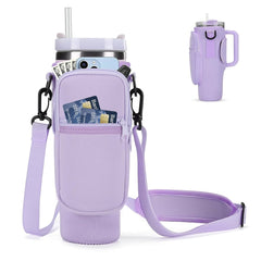 Water Bottle Carrier Bag with Phone Pocket