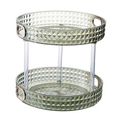 2 Layer Cosmetic Storage Organizer-Green