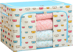 Foldable Clothes Storage Box (66L)-Offwhite