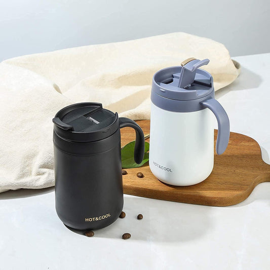 1 Pc Vacuum Coffee Mug 500ml-Black