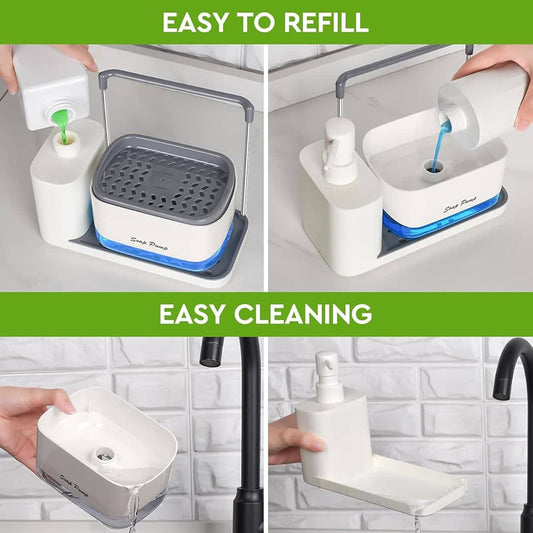 5-in-1 Kitchen Soap Dispenser Set-White