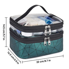 Double Layer Cosmetic Pouch-Green
