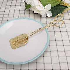 Golden Metal Food Serving Tong