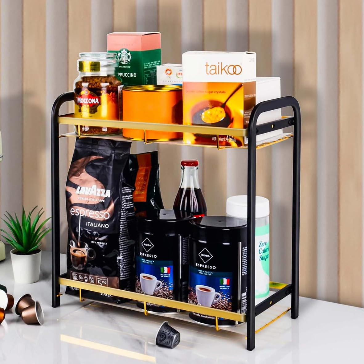 2-Tier Multi Purpose Storage Shelf Organizer