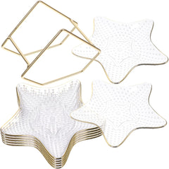 8 Pcs Gold Dessert Plates (Star)