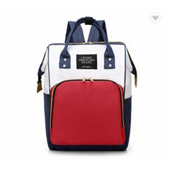 Large Capacity Baby Diaper Bag-White Blue