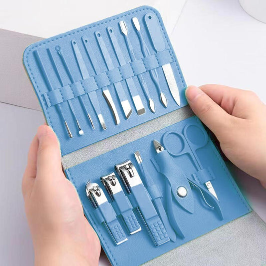 16 Pieces Set Nail Care Tools -Blue