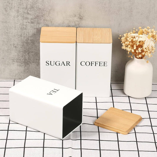 3 Pcs Metal Storage Jar Set