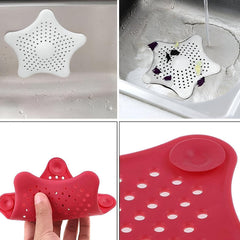 3 Pcs Silicone Drain Set(Star Shaped)