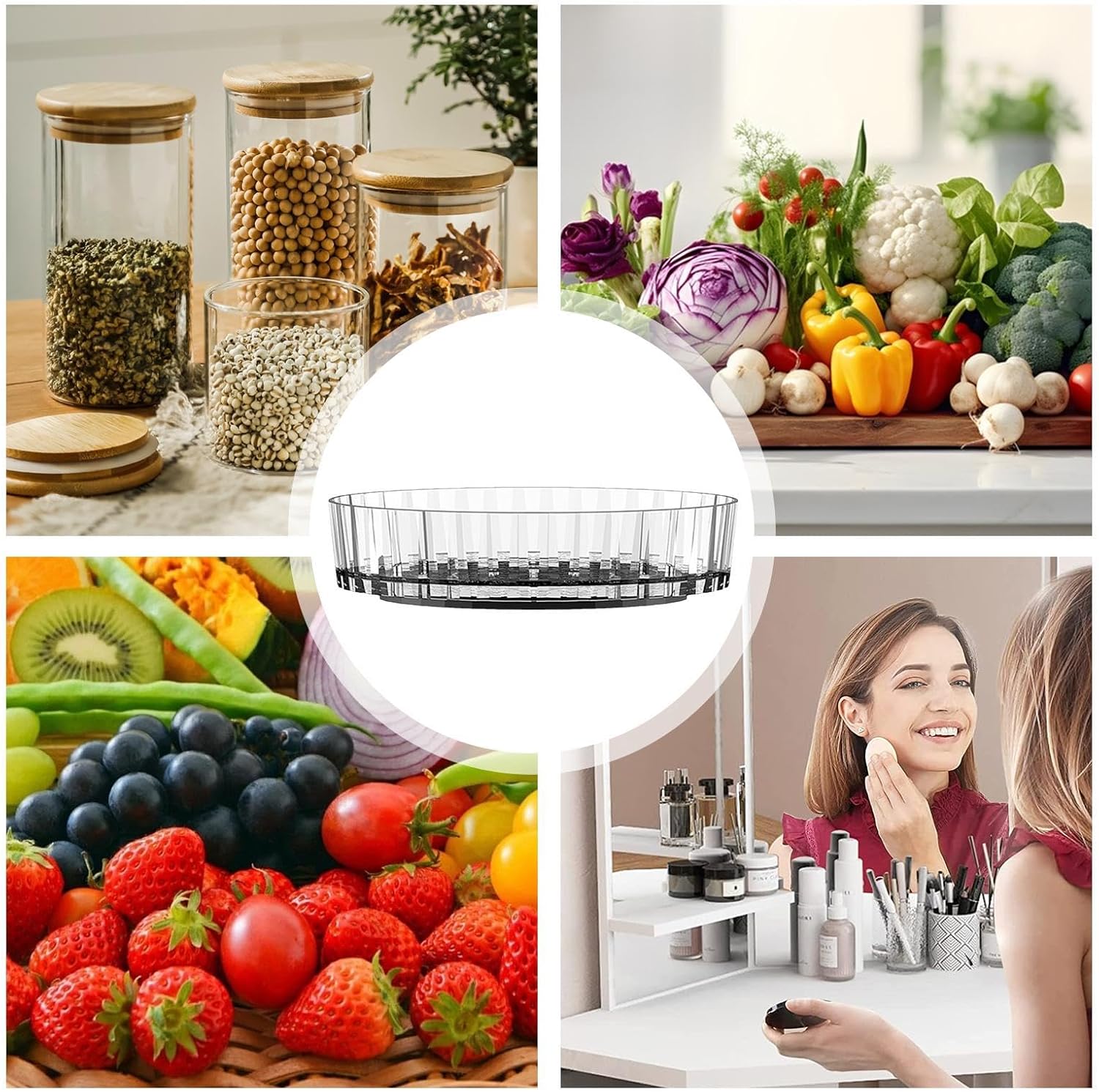 Multifunctional Rotating Storage Tray