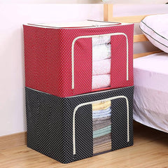Foldable Clothes Storage Box (66L)-Red