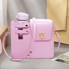Crossbody Water Cup Storage Bag-Pink
