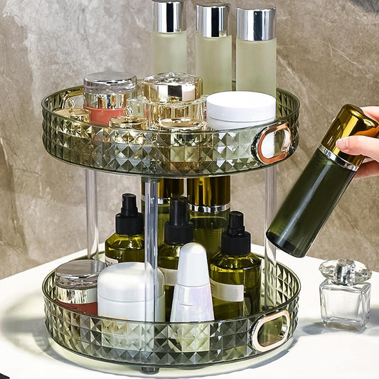 2 Layer Cosmetic Storage Organizer-Green