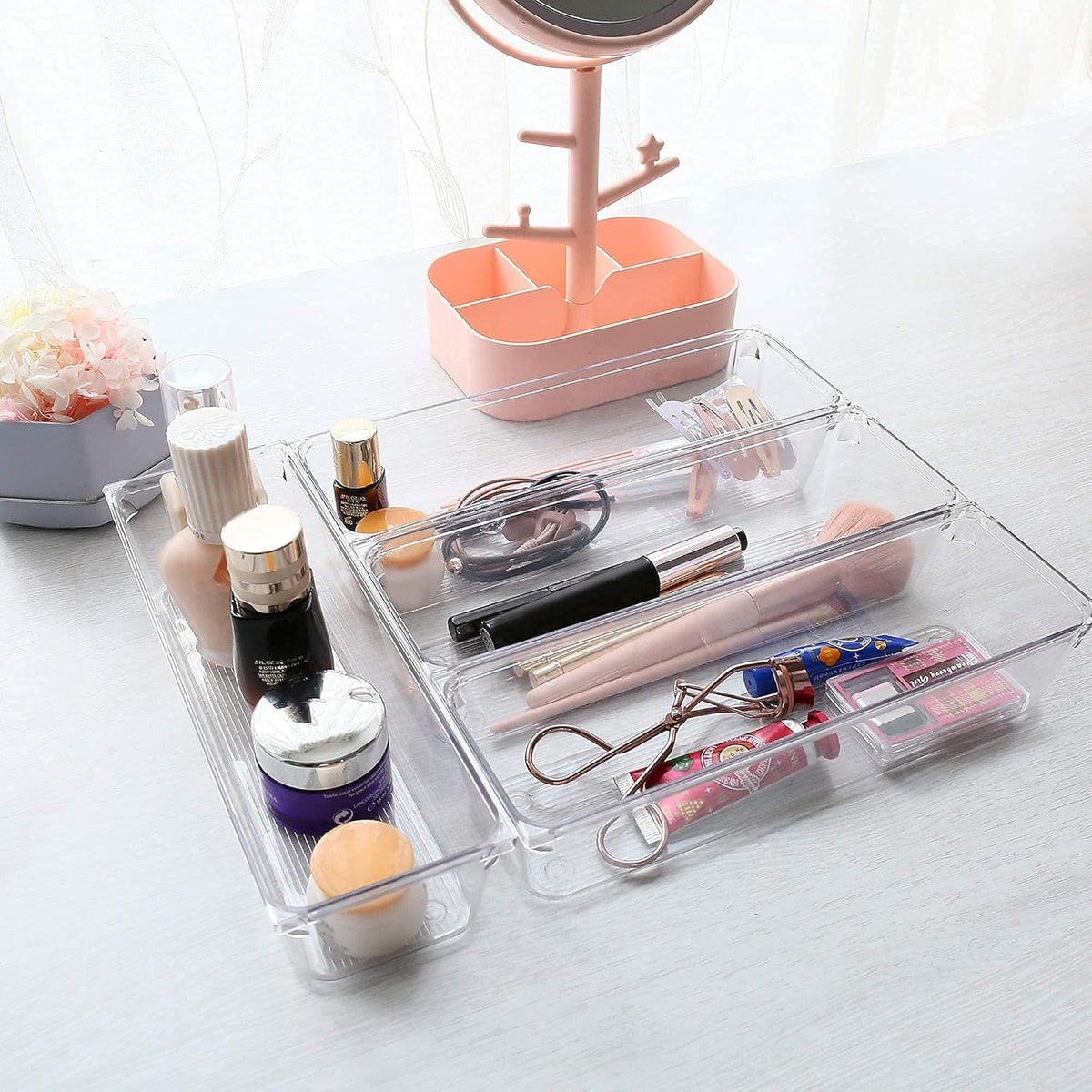 1 Pc Transparent Drawer Organizer