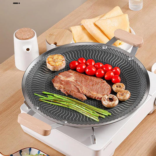 Laser Coating Tawa Wooden Handle 38 cm