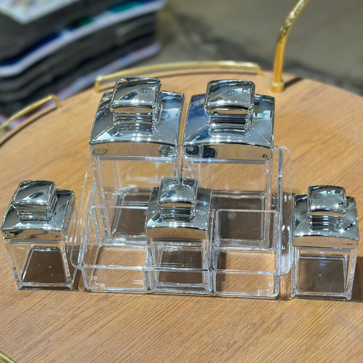 5 Piece Acrylic Jar Set-D1