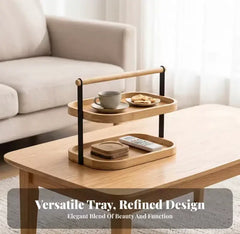 2 Tier Bamboo Kitchen Organizer