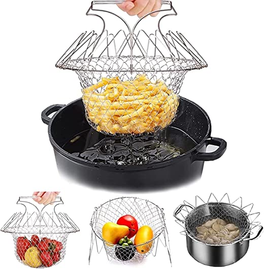 Chef Basket Solid Steel 12 in 1 Net Basket