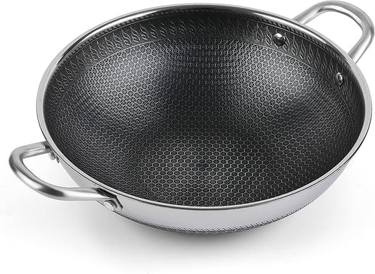 Laser Coated Wok Double Handle 36cm
