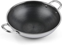 Laser Coated Wok Double Handle 34cm