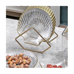 8 Pcs Gold Dessert Plates (Shell)