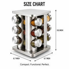 Stainless Steel 360° Rotating Spice Rack