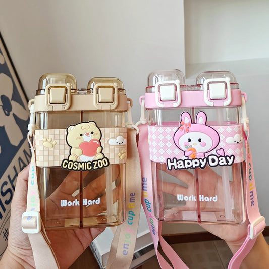 Double Drinking Tumbler Cup-Pink