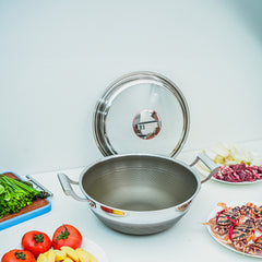 Double Handle Laser Coating Wok 38cm