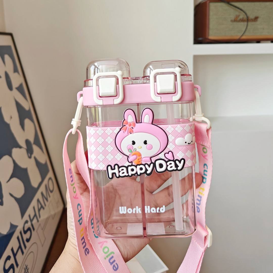 Double Drinking Tumbler Cup-Pink