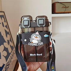 Double Drinking Tumbler Cup-Black