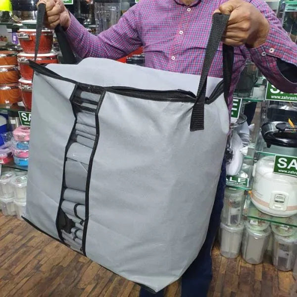 120GSM Cloth Storage Bags Pack of 4 (LIGHT GREY)